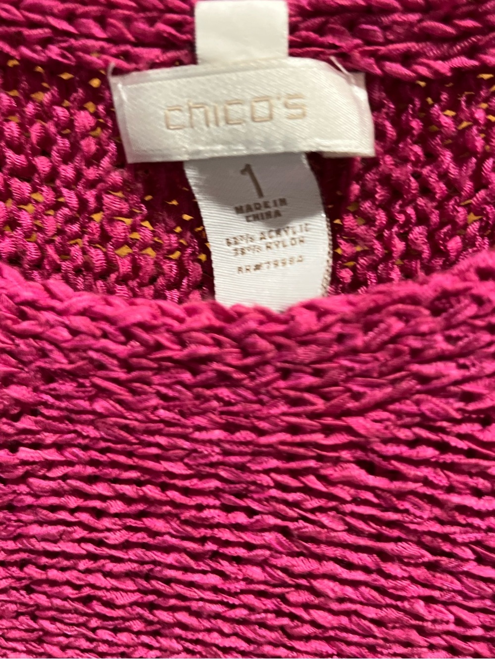 60. WOMENS CHICO’S 1/M DETAIL TOP - Picture 3 of 5